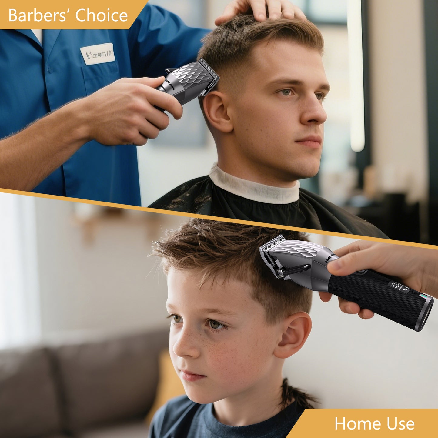 FADEKING® Pro Hair Clipper & Trimmer Set - 2600mAh Cordless Clippers, Zero-Gap Trimmer, 7000RPM Motor, Self-Sharpening Blades, Storage Case - Perfect for Fades & Beard Grooming