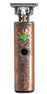 FADEKING Beard Trimmer for Men, Zero Gapped Trimmer for Men T-Blade Trimmer Cordless Rechargeable Edgers Clippers Haircut & Grooming Kit with Travel Storage Case (Green Bronze)