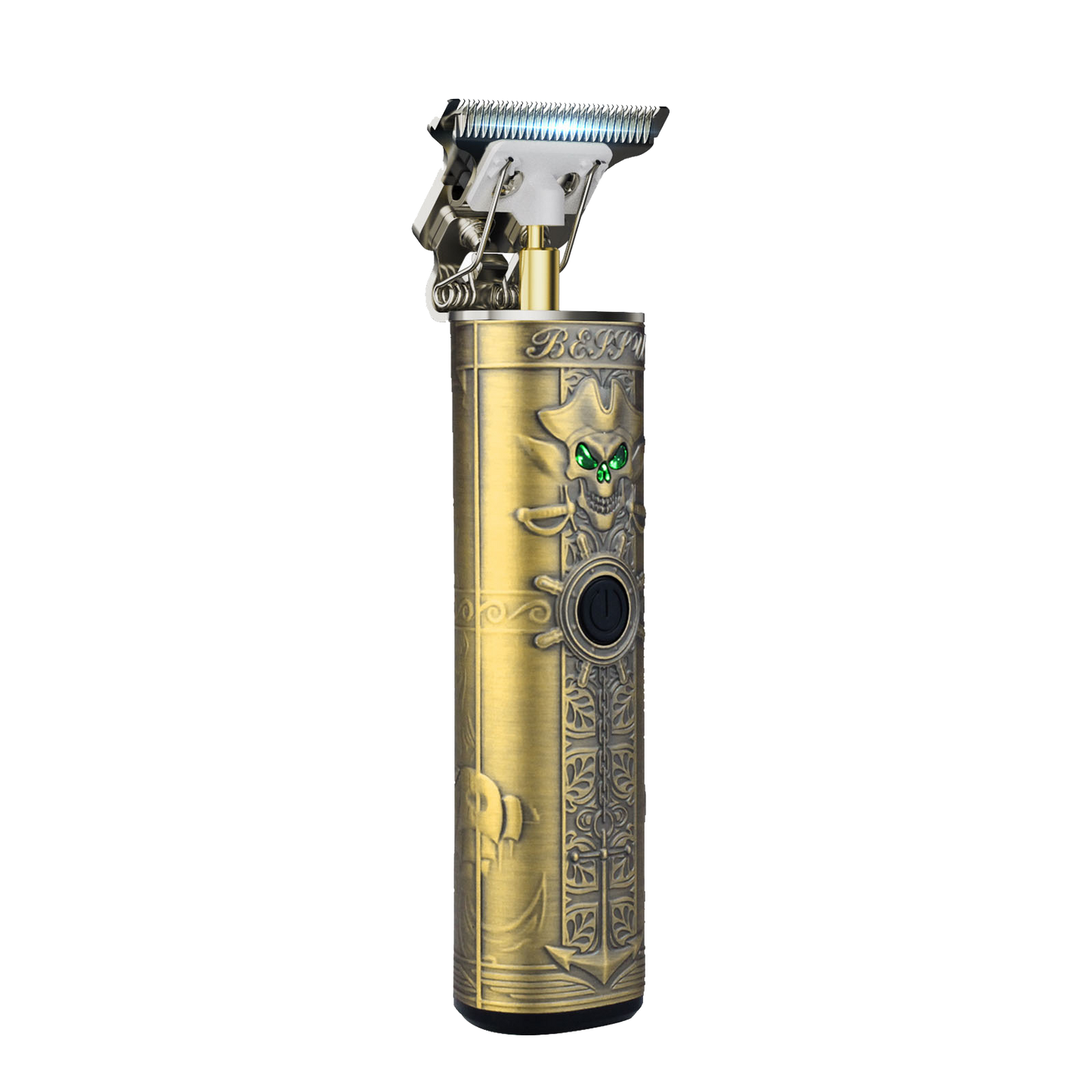 FADEKING Beard Trimmer for Men, Zero Gapped Trimmer for Men T-Blade Trimmer Cordless Rechargeable Edgers Clippers Haircut & Grooming Kit with Travel Storage Case (Green Bronze)