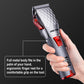 FADEKING Professional Hair Clippers for Men - Cordless Barber Clippers for Hair Cutting, Rechargeable Hair Beard Trimmer with LED Display & Quality Travel Storage Case (Red+Silver)